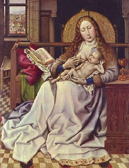 Robert Campin The Virgin and Child in an Interior Norge oil painting art